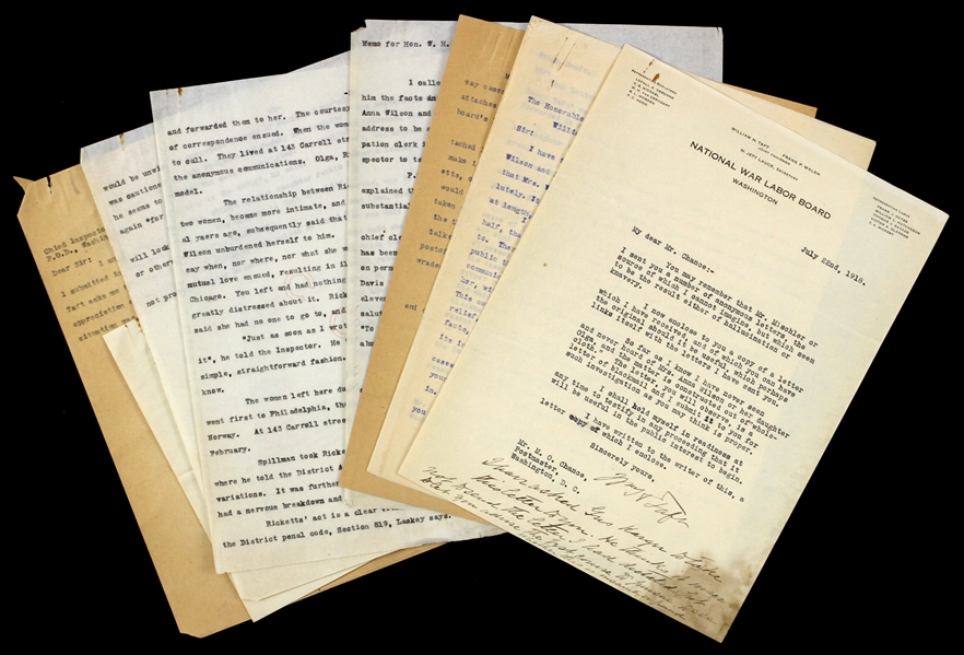 1918 William H Taft National War Labor Board TLS Signed Letter (PSA/DNA) 