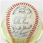 1980 Ryne Duren Pittsburgh Pirates Old Timer's Day Display w/ Multi Signed Baseball (JSA)
