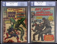 1966-79 Slabbed Comic Book Collection - Lot of 5 w/ Shogun Warriors, Jonah Hex, Giant Size Master of Kung Fu, Tales of Suspense & Sgt. Fury 