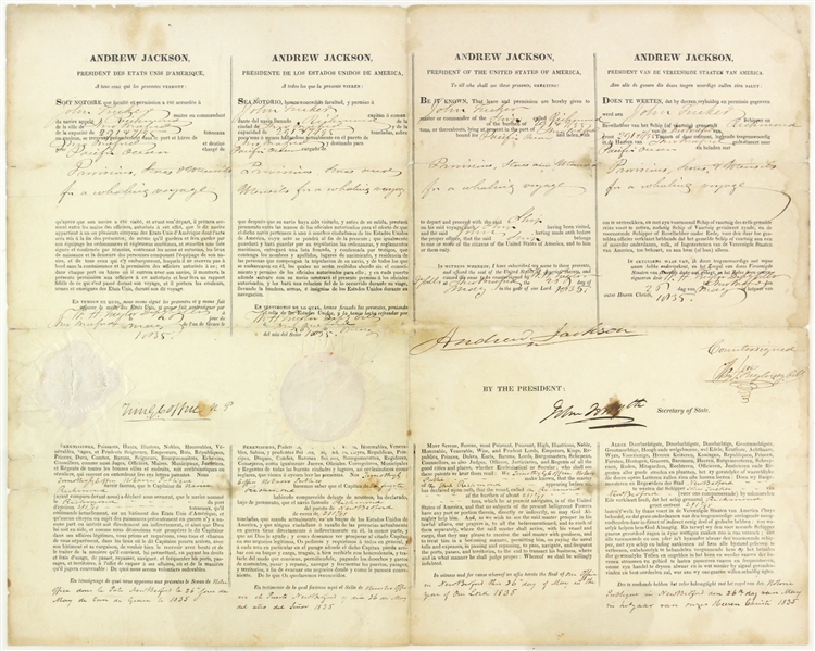 1835 Andrew Jackson 7th President of the United States Signed Document (PSA/DNA)