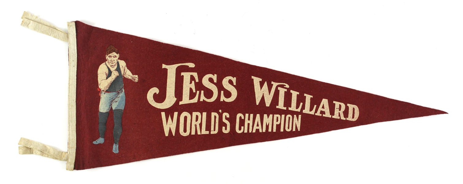 1915-19 Jess Willard World Heavyweight Champion 29" Pennant