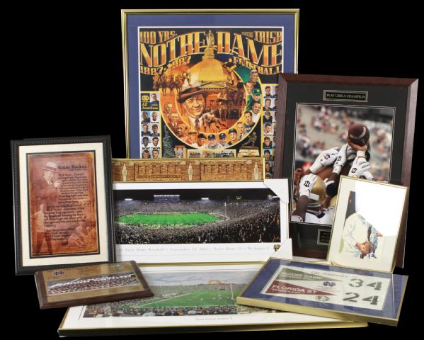 1980s- Present Notre Dame Framed Photo Collection Lot 22