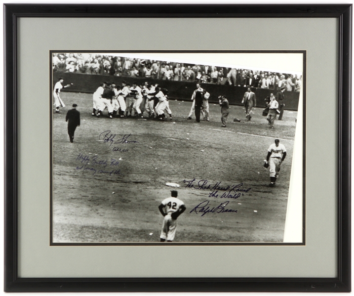Shot Heard Around The World Framed Autograph Photo