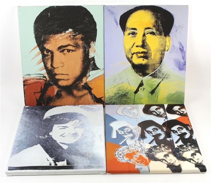 Grouping of 4 Pop Art Canvas prints Ali, Kennedy Marx & 12 Frank Lloyd Posters