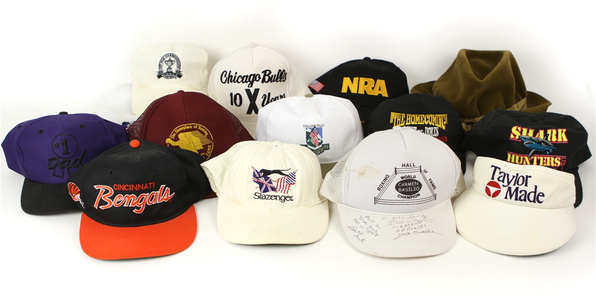 1990s Golf Boxing Football Basketball Americana Hat Collection - Lot of 14