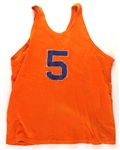 1952 or 1956 circa USA Olympic Basketball Orange Durene Game Worn Jersey (MEARS LOA)
