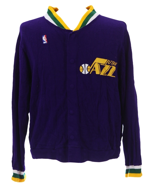 1994 circa John Stockton (Attributed) Utah Jazz Warm Up Jacket (MEARS LOA)