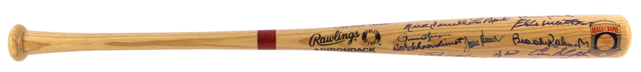 1990s Hall of Famer Multi Signed Rawlings Adirondack Hall of Fame Bat w/ 36 Signatures Including Yogi Berra, Duke Snider, Tom Seaver & More (JSA)