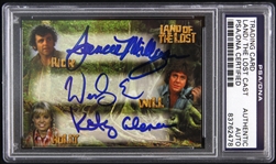 2013 Wesley Eure Kathy Coleman Spencer Milligan Will Holly Rick Land of the Lost Signed Card (PSA/DNA Slabbed)