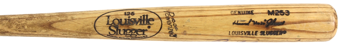 1986-89 Howard Johnson New York Mets Signed Louisville Slugger Professional Model Game Used Bat (MEARS LOA/JSA)