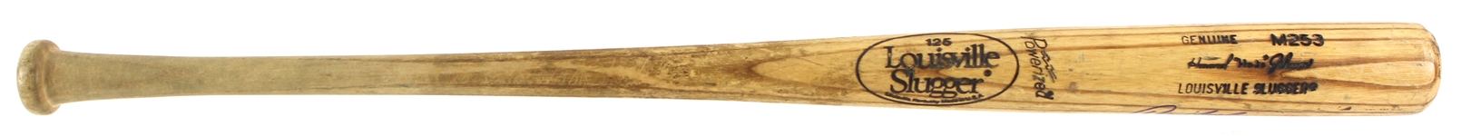 1986-89 Howard Johnson New York Mets Signed Louisville Slugger Professional Model Game Used Bat (MEARS LOA/JSA)