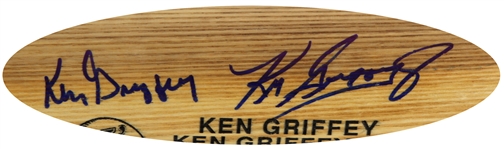 1990 Ken Griffey Ken Griffey Jr Dual Signed Louisville Slugger Commemorative Bat (JSA) 425/500