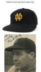 1951-53 circa Frank Leahy (Attributed) Notre Dame Fighting Irish Game Worn Coaches Cap (MEARS LOA)