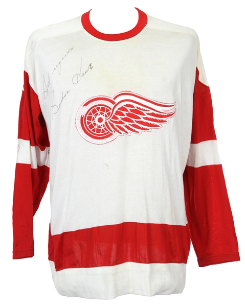 1965-69 circa Gordie Howe Detroit Red Wings Durene Road Game Worn Jersey (MEARS A6) “Obtained By Fan Direct From Team/ Fresh To the Hobby”