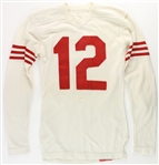 1950s Rawlings #12 Game Used Durene Football Jersey (MEARS LOA)