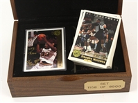 1992 Classic Basketball Draft Pick Gold Foil Stamped Set w/ Shaquille ONeal Signed Card & Wooden Case (Classic COA) 1158/8500 