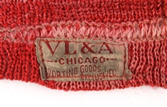 1915-28 circa Game Worn Basketball Uniform w/ Checkered Sweater Jersey & Trunks (MEARS LOA)