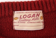 1910-20 circa Vintage Antique Logan Knitting Mills Football Jersey Sweater 