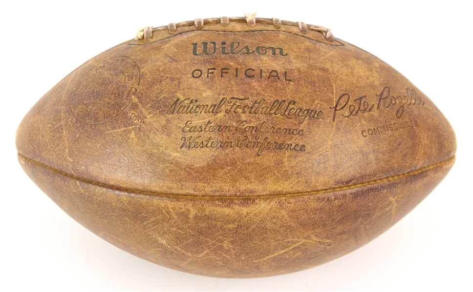 1963 circa Green Bay Packers Game Used Wilson ONFL Rozelle "The Duke" Football w/ Thorp Sporting Goods & World Champion Stamps (MEARS LOA)