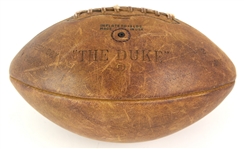 1963 circa Green Bay Packers Game Used Wilson ONFL Rozelle The Duke Football w/ Thorp Sporting Goods & World Champion Stamps (MEARS LOA)