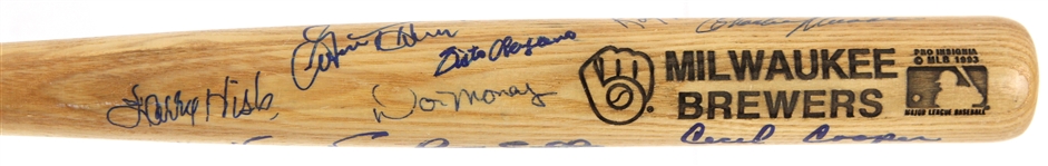 1993 Milwaukee Brewers Multi Signed Mini Bat w/ 14 Signatures Including Robin Yount, Ted Simmons, Cecil Cooper & More (JSA)