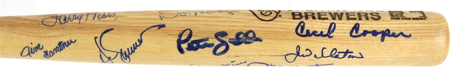 1993 Milwaukee Brewers Multi Signed Mini Bat w/ 14 Signatures Including Robin Yount, Ted Simmons, Cecil Cooper & More (JSA)