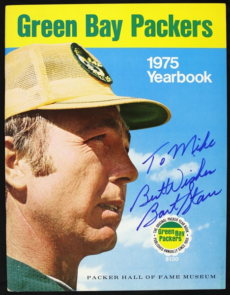 1975 Bart Starr Green Bay Packers Signed Team Yearbook (JSA)