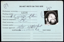 1975 Ernie The King Ladd Wrestler Signed Licensure Renewal Application (JSA)