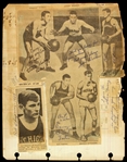 1929 circa John Wooden Bob Chapman Stretch Murphy Bud Foster Multi Signed Scrap Book Page (JSA)