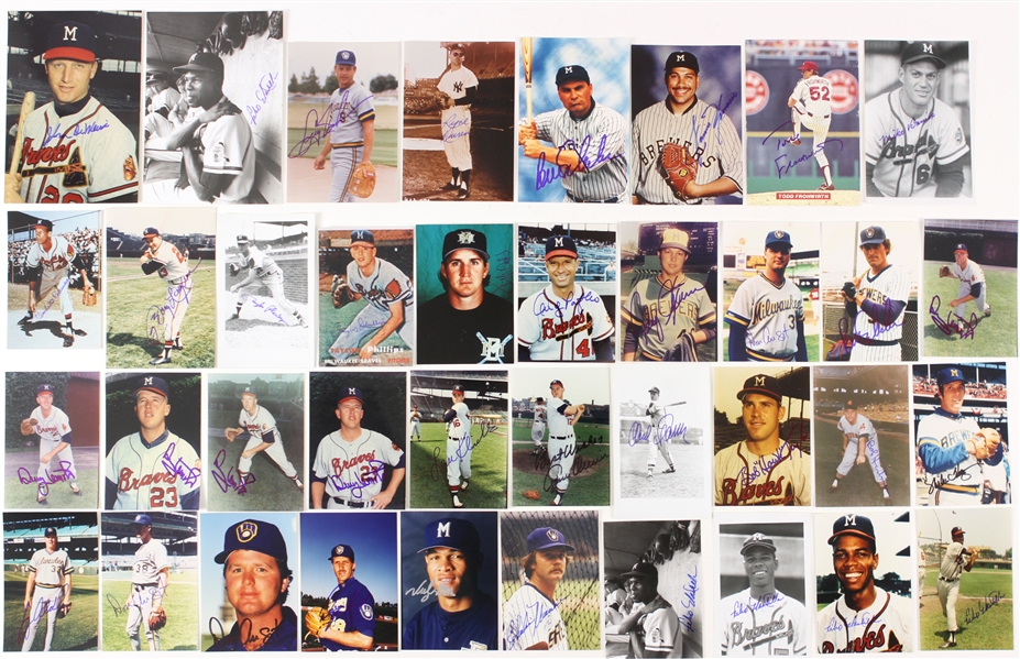 1950s-90s Milwaukee Braves/Brewers Photo Collection - Lot of 155 w/ 112 Signed (MEARS LOA)