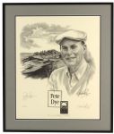 1998 Pete Dye Signed 22" x 26" Framed Golf Foundation of Wisconsin Lithograph (JSA)