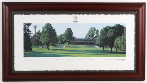 2005 Bridgestone Invitational Firestone Country Club South No. 9 15" x 27" Framed Lithograph