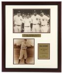 1980s Bill Dickey New York Yankees Signed 22" x 27" Framed Display (JSA)