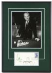 1964 Willie Mosconi Billiards Champion Signed 14" x 20" Framed Display (JSA)