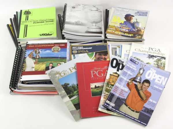 1990s-2000s Major Golf Championships Publication Collection - Lot of 80 w/ British Open, US Open, PGA Championship & Masters 