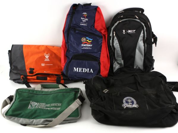 1990s-2000s Golf Olympics Backpack/Satchel Collection - Lot of 5 w/ US Open, PGA Championship, Sydney, Vancouver & More