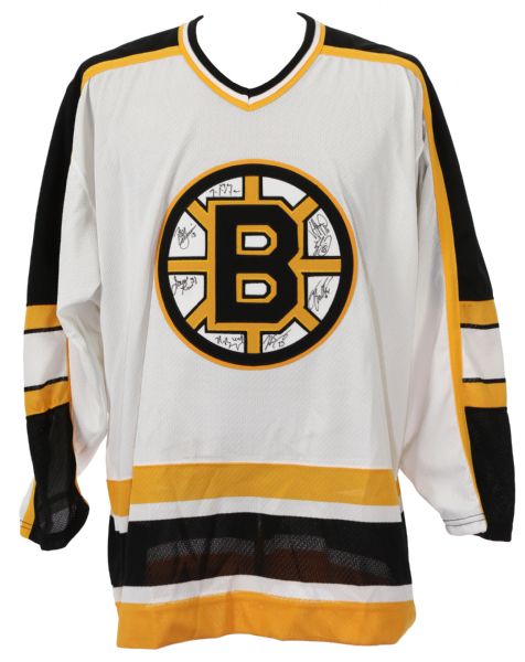 1990s-2000s Retail Jersey Collection - Lot of 9 w/ Boston Bruins multi signed, LeBron James, Ted Williams, Larry Bird & More (JSA)