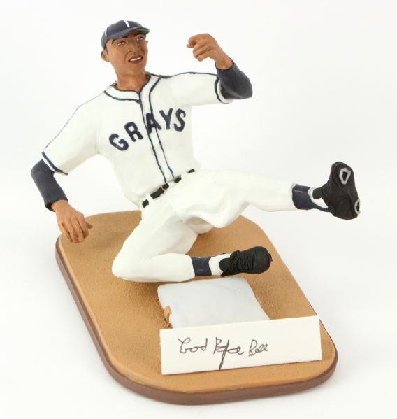 1991 Cool Papa Bell Homestead Grays Negro Leagues 5" x 7" x 5" Gartlan Figure w/ Signed Cut (Gartlan COA) 1004/1499