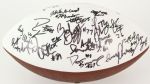 2000-02 circa Wisconsin Badgers Team Signed Football w/ 42 Signatures Including Barry Alvarez, Brooks Bollinger & More (JSA)