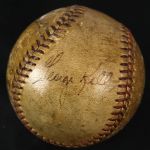 1948 (August 25) George Kell Earle Mack Jack Coombs Ira Thomas Pat Mullin Tigers/Athetics Signed OAL Harridge Shibe Park Game Used Baseball (MEARS LOA/JSA)