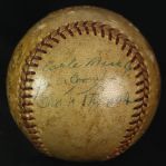 1948 (August 25) George Kell Earle Mack Jack Coombs Ira Thomas Pat Mullin Tigers/Athetics Signed OAL Harridge Shibe Park Game Used Baseball (MEARS LOA/JSA)