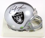 2000s Randy Moss Oakland Raiders Signed Mini Helmet (JSA)