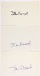 1970s Stan Musial St. Louis Cardinals Signed Index Card Collection - Lot of 3 (JSA)