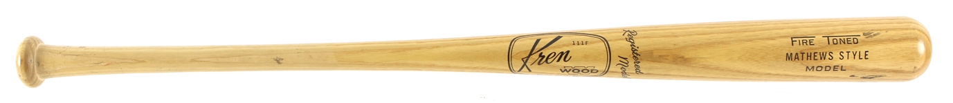 1952-65 Yogi Berra Eddie Mathews Kern Wood Store Model Bat Collection - Lot of 2