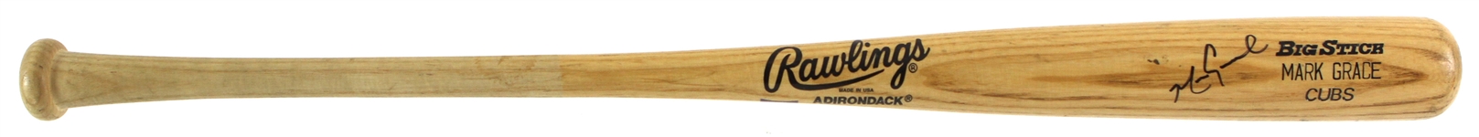 1995 Mark Grace Chicago Cubs Signed Rawlings Adirondack Professional Model Game Used Bat (MEARS LOA/JSA)