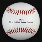 1936 Babe Ruth Ty Cobb Walter Johnson Honus Wagner Christy Mathewson Facsimile Signed Hall of Fame Baseball 