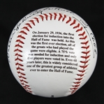 1936 Babe Ruth Ty Cobb Walter Johnson Honus Wagner Christy Mathewson Facsimile Signed Hall of Fame Baseball 