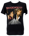 2000s Brooks & Dunn Signed Cap & Tour T Shirt - Lot of 2 (JSA)