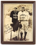 1970's-2000's Baseball Football Basketball Hockey Memorabilia Colleciton - Lot of 43 w/ Framed Photos, Jeromy Burnitz Signed Glove & More 