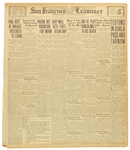 1915 (May 7) San Francisco Examiner Newspaper w/ Box Score from Babe Ruths First Career Home Run